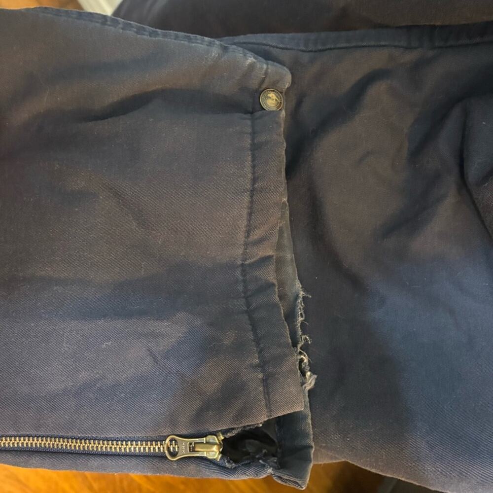 Vintage Berne Winter Insulated Duck Coveralls Navy Blue Workwear Large - Picture 11 of 15